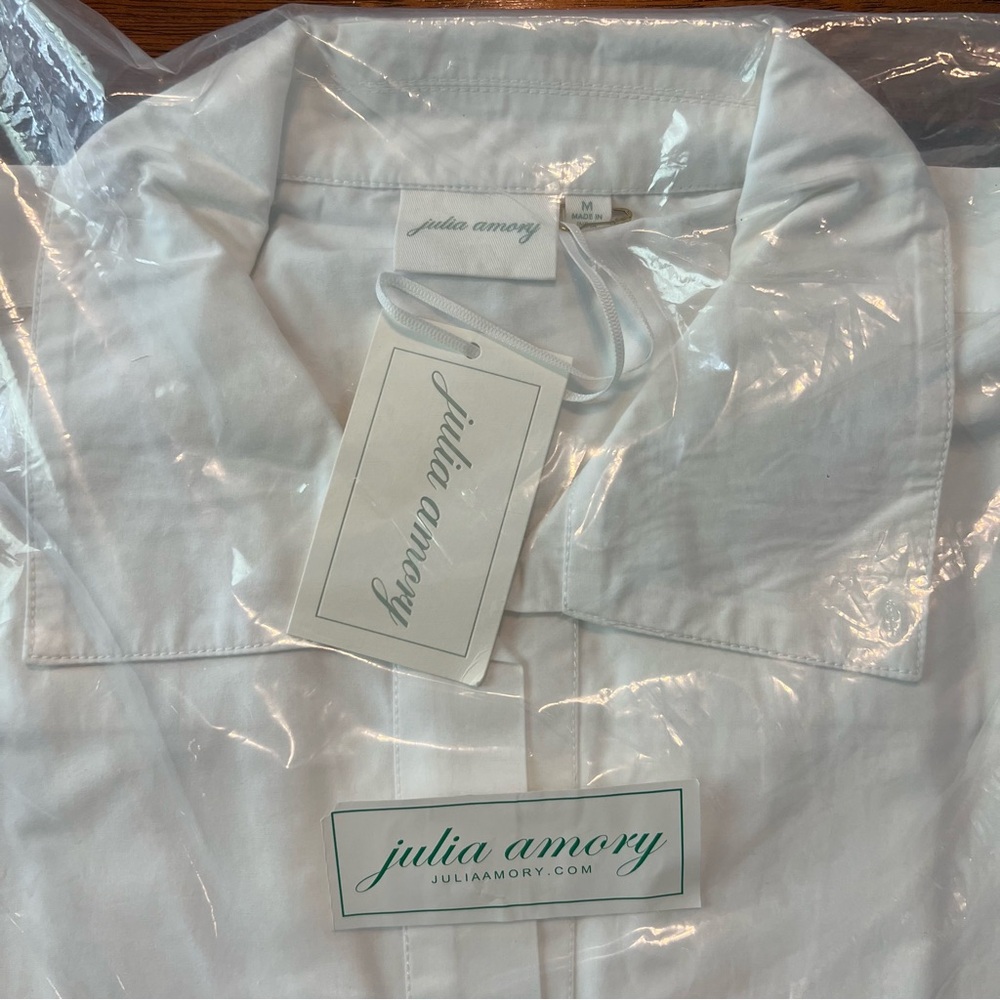 Julia Amory Antibes Top Blanc Medium NWT - Picture 7 of 16